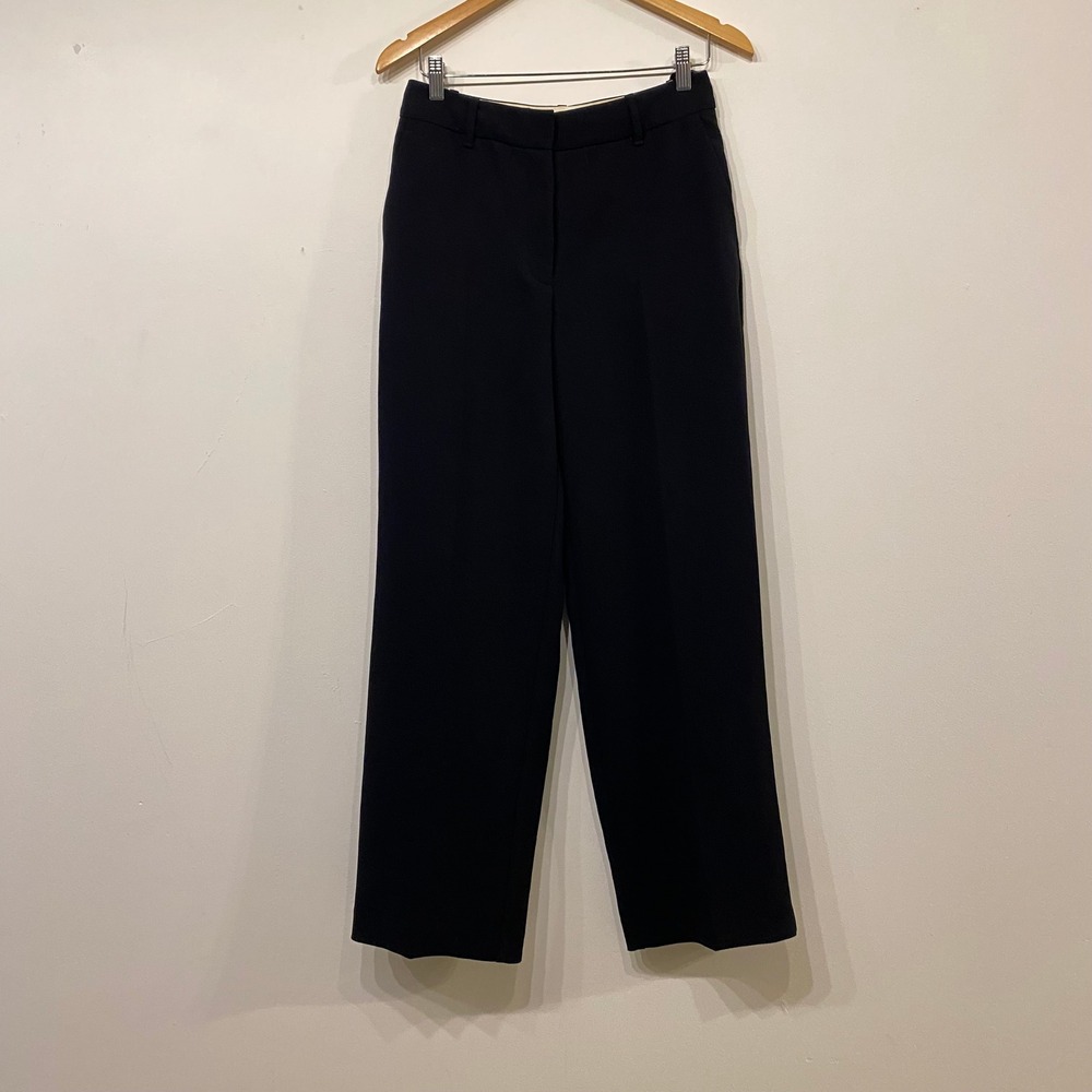 Wilfred Aritzia Black Wide Leg Trousers High Waist Minimalist Dress Pants Size 4
